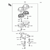 Схема узла: Приборная панель для Kawasaki BJ250