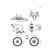 Схема вузла: Decals(White) для Kawasaki ZX1000 Ninja ZX-10R