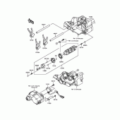 Схема вузла: Gear Change Drum/Shift Fork(s) для Kawasaki VN1700 Vulcan 1700 Nomad ABS