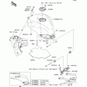 Схема узла: Топливный бак для Kawasaki ZX1000 Ninja ZX-10R