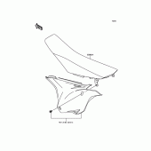 Схема вузла: Сидіння для Kawasaki KX85 KX85-II