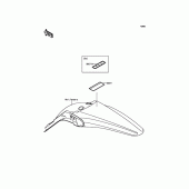 Схема вузла: Інформаційні наклейки для Kawasaki KX250/KX252 KX250F