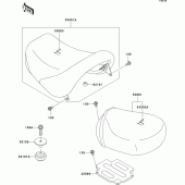 Схема вузла: Сидіння для Kawasaki VN1500 VN1500 Classic Tourer Fi