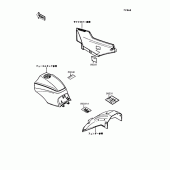 Схема вузла: Інформаційні наклейки для Kawasaki ZX900 GPZ900R