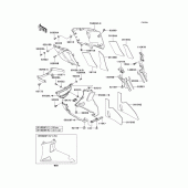 Схема узла: Нижний обтекатель (E12/e13) для Kawasaki ZX600 Ninja ZX-6