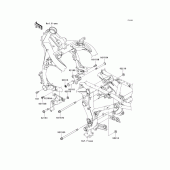 Схема вузла: Кріплення двигуна для Kawasaki EX650 Ninja 650