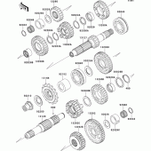 Схема вузла: Трансмісія для Kawasaki EJ800 W800