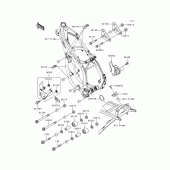 Схема вузла: Кріплення для Kawasaki KX250/ KX252 KX250