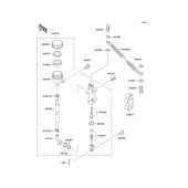 Схема узла: Задний тормозной цилиндр для Kawasaki EX250 ZZR250