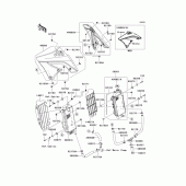 Схема узла: Радиатор для Kawasaki KX250/ KX252 KX250F