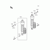 Схема вузла: Підвіска/амортизатор для Kawasaki EL250 Eliminator 250SE