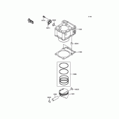 Схема узла: Цилиндр & Поршень для Kawasaki KLX250 KLX250