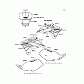Схема узла: Наклейки (Эбони M6F) для Kawasaki KLX250 D-Tracker
