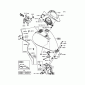 Схема узла: Топливный бак для Kawasaki VN900 Vulcan 900 Custom