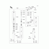 Схема узла: Передняя вилка(d6f) для Kawasaki EX500 Ninja 500R