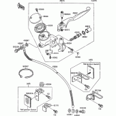 Схема узла: Передний тормозной цилиндр для Kawasaki VN1500 VN-15 SE