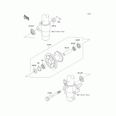 Схема вузла: Ступиця переднього колеса для Kawasaki KX85 KX85