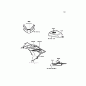 Схема вузла: Наклейка(Синій) для Kawasaki EX250 Ninja 250