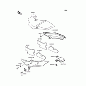 Схема вузла: Сидіння для Kawasaki ZR400 Xanthus
