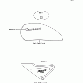 Схема вузла: Наклейки для Kawasaki ZR1100 Zephyr 1100
