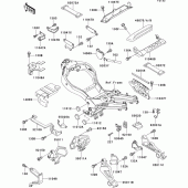 Схема узла: Батарейный отсек(1/2) для Kawasaki ZX1100 ZZ-R1100