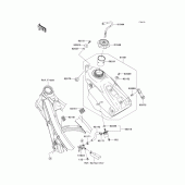 Схема узла: Топливный бак для Kawasaki KX450 KX450F