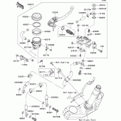 Схема вузла: Передній гальмівний циліндр Kawasaki ZR1000 Z1000