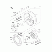 Схема узла: Ступица заднего колеса для Kawasaki ZX600 Ninja ZX-6
