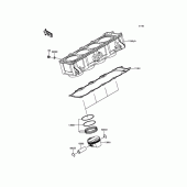 Схема вузла: Циліндр & Поршень для Kawasaki ZR800 Z800 ABS