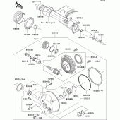Схема узла: Drive shaft/final gear(1/2) для Kawasaki VN1500 VN1500 Classic