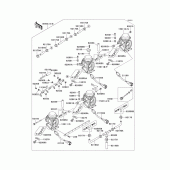 Схема вузла: Карбюратор(1/2) для Kawasaki ZX1100 ZZ-R1100