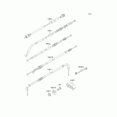 Схема узла: Тросики для Kawasaki KLE500
