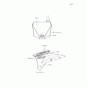 Схема вузла: Наклейка (CJF) для Kawasaki KX85 KX85