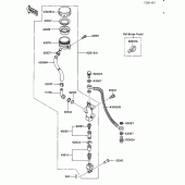 Схема вузла: Задній гальмівний циліндр для Kawasaki ZX600 Ninja 600R