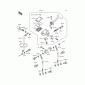 Схема узла: Передний тормозной цилиндр для Kawasaki ZX600 Ninja ZX-6