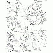 Схема вузла: Cowling lowers(zx600-g2) для Kawasaki ZX600 Ninja ZX-6R
