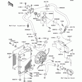 Схема узла: Радиатор (1/2) для Kawasaki VN1500 VN1500 Drifter