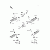 Схема вузла: Підніжки для Kawasaki ZR400 ZRX