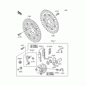 Схема узла: Передний тормоз для Kawasaki ZR400 Zephyr X