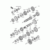 Схема вузла: Трансмісія для Kawasaki ZR750 Zephyr