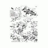 Схема узла: Проводка и электрические компоненты для Kawasaki EX400 Ninja 400R
