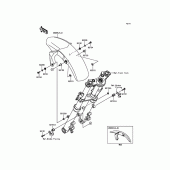 Схема узла: Переднее крыло для Kawasaki ER650 ER-6N ABS