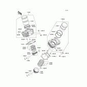 Схема вузла: Циліндр & Поршень для Kawasaki VN1600 Vulcan 1600 Nomad