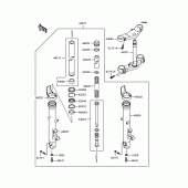 Схема вузла: Вилка передньої осі для Kawasaki ZR400 Zephyr X
