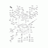 Схема узла: Cylinder head/cylinder(1/2) для Kawasaki KX125