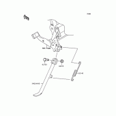 Схема узла: Подставка для Kawasaki KL110 KSR