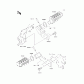 Схема узла: Подножки для Kawasaki KL110 KSR