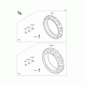 Схема узла: Колеса (Шины) для Kawasaki ZR1200 ZRX1200 DAEG