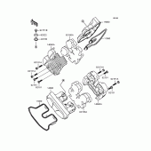Схема вузла: Клапанна кришка для Kawasaki VN250 Eliminator 250V
