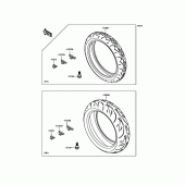 Схема вузла: Шини для Kawasaki ZR800 Z800 ABS
